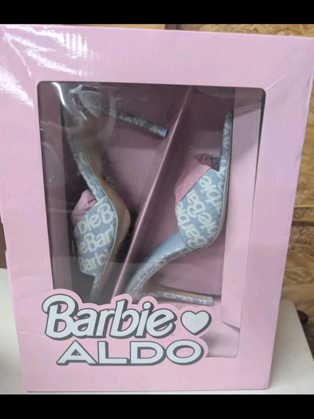Aldo x Barbie Light Blue Logo Heeled Sandals